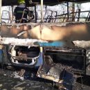 В Днепропетровской области дотла сгорел рейсовый автобус, перевозивший пассажиров