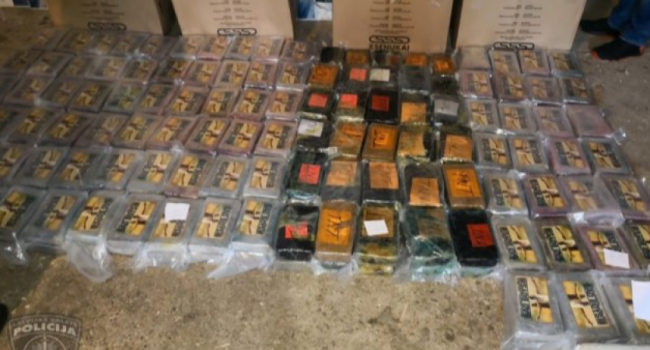 В Латвии полиция изъяла 2 тонны кокаина, которые  